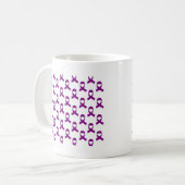 Paars lintpatroon koffiemok (Voorkant links)