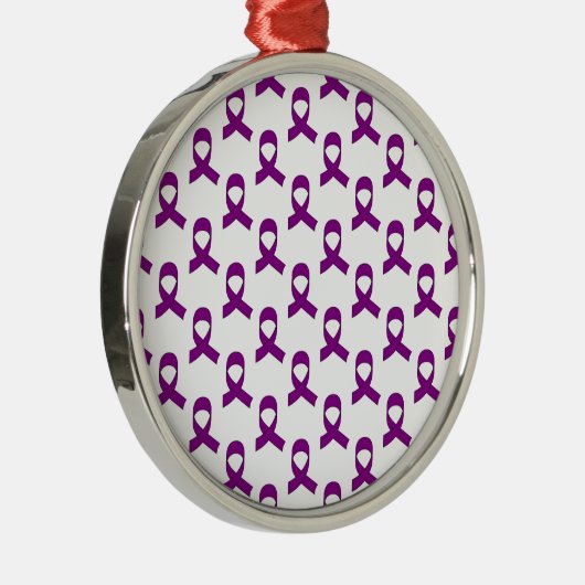 Paars lintpatroon metalen ornament (Rechts)