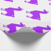 Paars Llama-pakpapier Cadeaupapier (Hoek)
