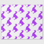 Paars Llama-pakpapier Cadeaupapier (Vlak)
