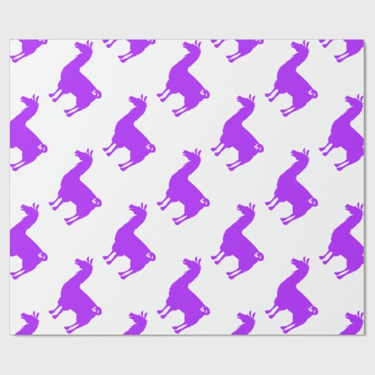 Paars Llama-pakpapier Cadeaupapier (Vlak)