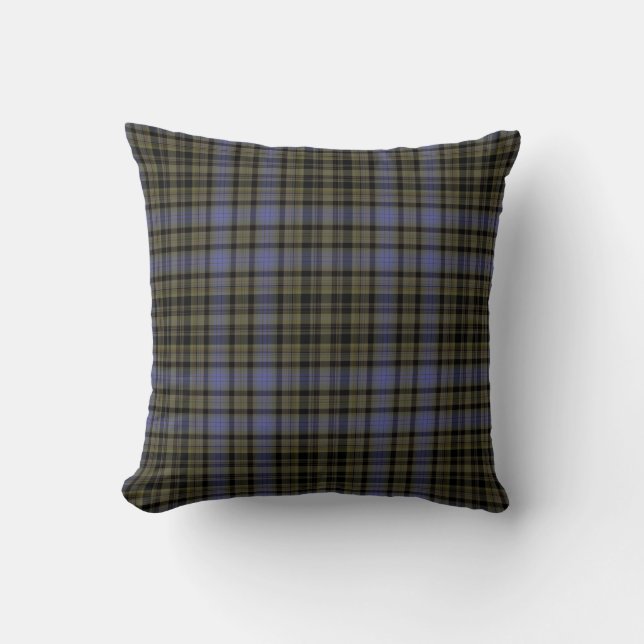 Paars Loden Green Black Tartan Pset Kussen (Voorkant)