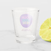 Paars | Logo en tekst Shot Glas (Achterkant)
