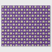 Paars Logo Kerstman Cadeaus Patroon Bedrijf Cadeaupapier (Vlak)