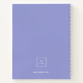 Paars logo monogram initialen zakelijk elegant notitieboek (Achterkant)