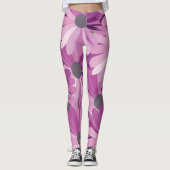 Paars looppatroon van de Afrikaanse Daisy Leggings (Voorkant)