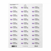 Paars Lotus Etiket (Full Sheet)