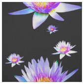 Paars Lotus Flower Pattern Stof (Swatch)