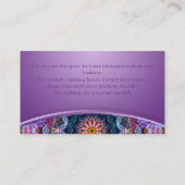 Paars Lotus Mandala Paars Visitekaartje (Achterkant)