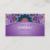 Paars Lotus Mandala Paars Visitekaartje (Voorkant)
