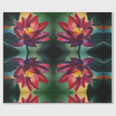 Paars Lotus Matte Wrapping Paper Cadeaupapier (Vlak)