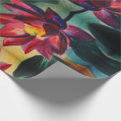 Paars Lotus Matte Wrapping Paper Cadeaupapier (Hoek)