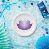 Paars Lotus Papieren Bordje (Feest)