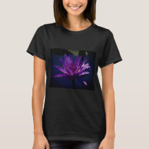 Paars Lotus Waterlily T Shirt