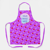 Paars LOVE Heart Elegant Schort (Voorkant)