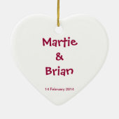 Paar's Love (Personalize) - Heart Ornament (Achterkant)