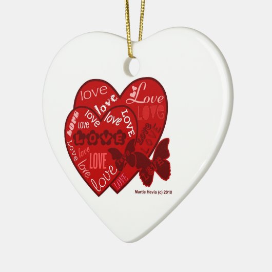 Paar's Love (Personalize) - Heart Ornament (Links)