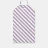 Paars Love Stripes Pattern Party Favor Gift Label Cadeaulabel (Achterkant)