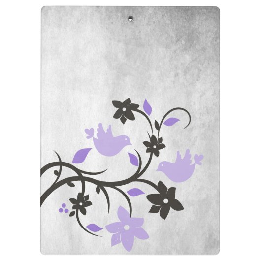 Paars Lovevogels - Gepersonaliseerd klembord (Achterkant)