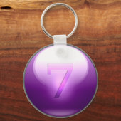Paars Lucky 7 Sleutelhanger (Voorkant)