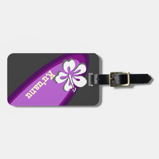 Paars Luggage Label Bagagelabel (Voorkant horizontaal)