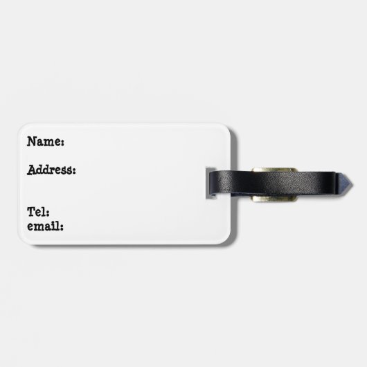 Paars Luggage Label Bagagelabel (Achterkant horizontaal)