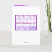 Paars Lupines Happy Birthday Mam Kaart (Achterkant)