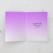 Paars Lupines Happy Birthday Mam Kaart (Binnen)