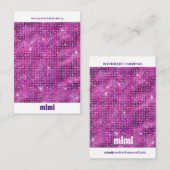 Paars luxe spaarscherm visitekaartje (Voorkant / Achterkant)