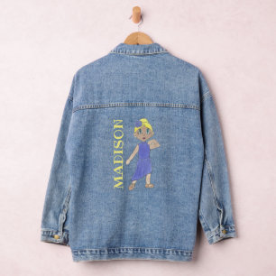 Paars Lyrical Dance Costume Modern Dancer Teacher Denim Jacket