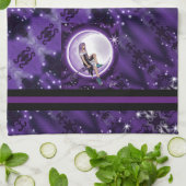 Paars maan kind theedoek (Gevouwen)