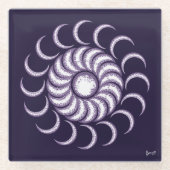 Paars-maankind Glazen Onderzetter (Voorkant)