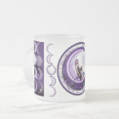 Paars-maankind Matglas Koffiemok (Voorkant links)