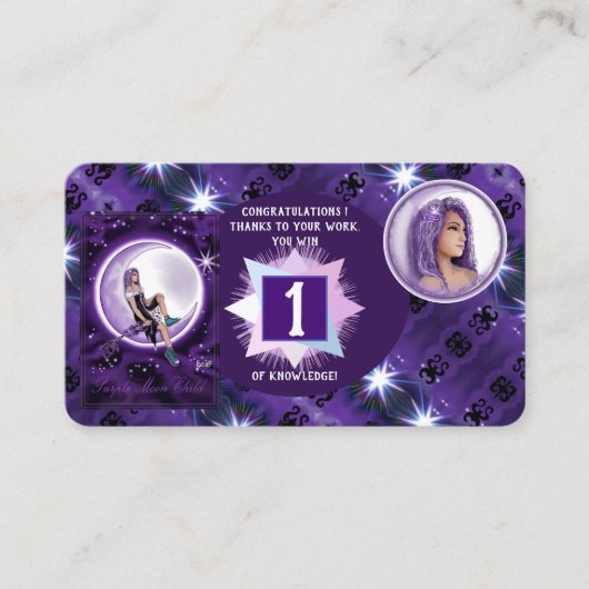 Paars-maankind Visitekaartje (Voorkant)