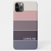 Paars Magenta Mauve Taupe Perzik Roze Strepen Kuns Case-Mate iPhone Case (Achterkant)