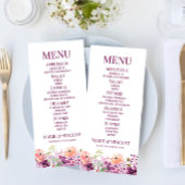 Paars Magenta Paarse Bloem Bloemen Bruiloft Eten Menu