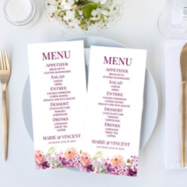 Paars Magenta Paarse Bloem Bloemen Bruiloft Eten Menu
