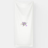 Paars-Magenta, Reddisch Sinaasappel, Tealish Banne Spandoek (Verticaal)