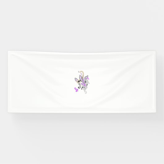 Paars-Magenta, Reddisch Sinaasappel, Tealish Banne Spandoek (Horizontaal)