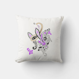 Paars-Magenta, roodachtig Sinaasappel, thealish Bl Kussen