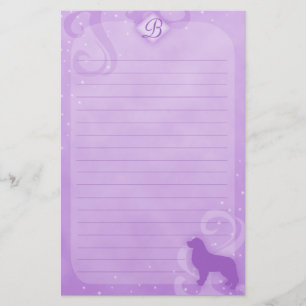 Paars Magic Bernese Mountain Dog Stationery Briefpapier