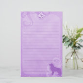 Paars Magic Bernese Mountain Dog Stationery Briefpapier (Staand voorkant)
