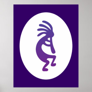 Paars Magic Kokopelli Poster