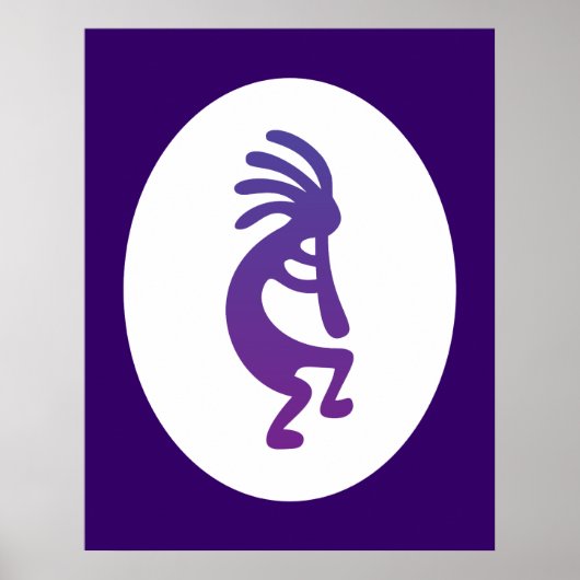 Paars Magic Kokopelli Poster (Voorkant)