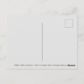 Paars Mallow Floral Briefkaart (Achterkant)