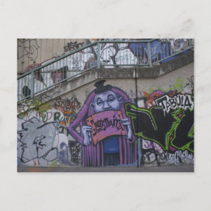 Paars Man Briefkaart
