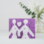 Paars man en liefdevolle vrouwen in Italië Briefkaart (Staand voorkant)