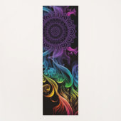 Paars Mandala Bold Black Colorful Chakra Yogamat (Voorkant)