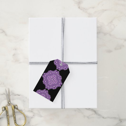 paars mandala cadeau labels cadeaulabel (Met Touw)