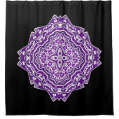 paars mandala douchegordijn (Voorkant)